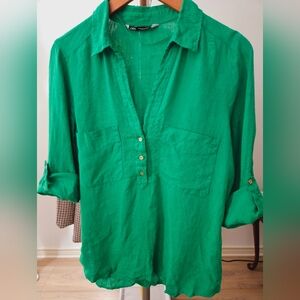 Zara linen shirt! Size M